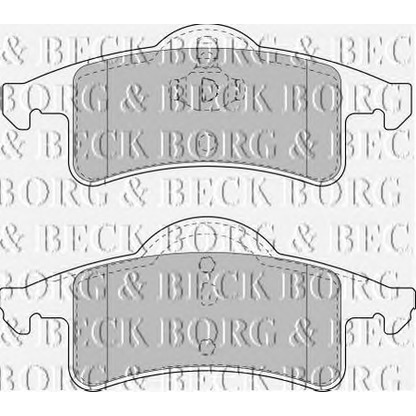 Фото Комплект тормозных колодок, дисковый тормоз BORG & BECK BBP1782