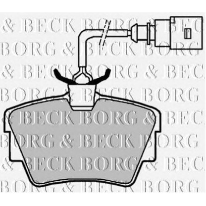Photo Kit de plaquettes de frein, frein à disque BORG & BECK BBP1822