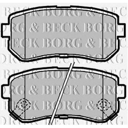 Фото Комплект тормозных колодок, дисковый тормоз BORG & BECK BBP2104