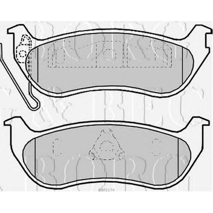 Фото Комплект тормозных колодок, дисковый тормоз BORG & BECK BBP2174