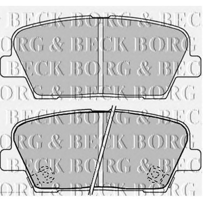 Zdjęcie Zestaw klocków hamulcowych, hamulce tarczowe BORG & BECK BBP2238