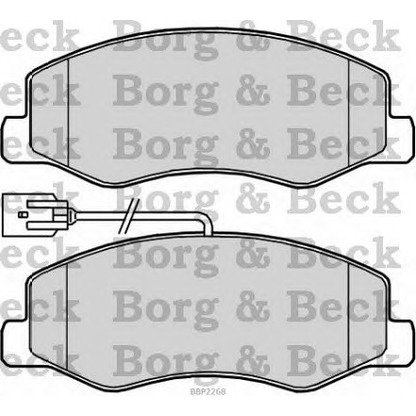 Photo Kit de plaquettes de frein, frein à disque BORG & BECK BBP2268