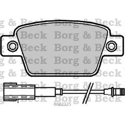 Photo Kit de plaquettes de frein, frein à disque BORG & BECK BBP2325
