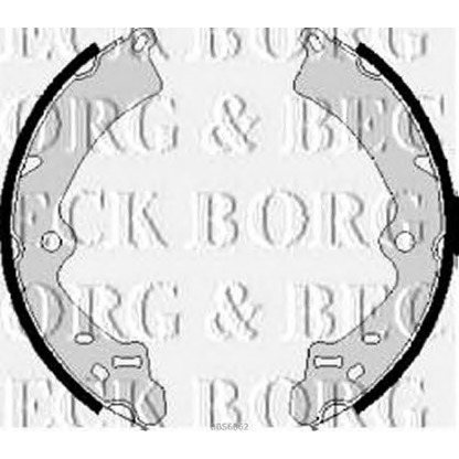 Photo Brake Shoe Set BORG & BECK BBS6062