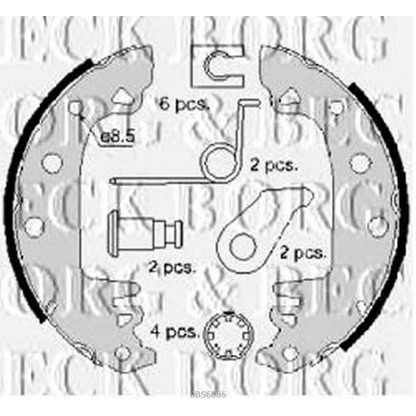 Photo Brake Shoe BORG & BECK BBS6086