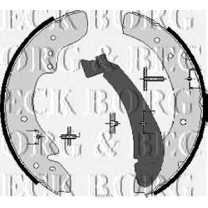 Photo Brake Shoe Set BORG & BECK BBS6195