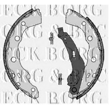 Photo Brake Shoe Set BORG & BECK BBS6282