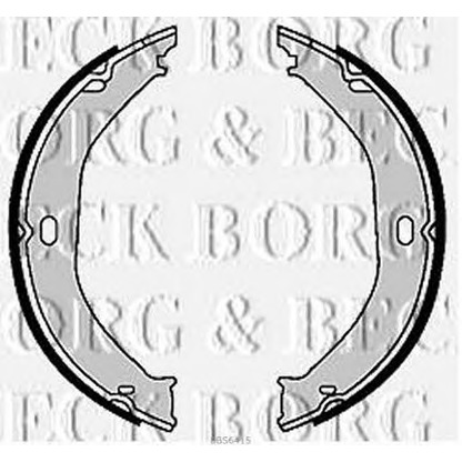 Photo Brake Shoe Set, parking brake BORG & BECK BBS6415