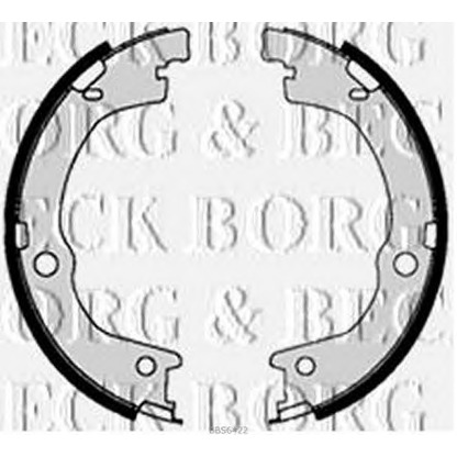 Photo Brake Shoe Set, parking brake BORG & BECK BBS6422