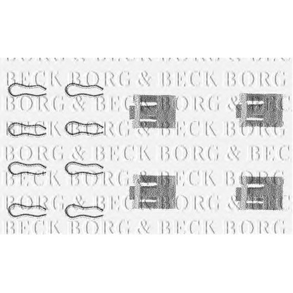 Photo Kit d'accessoires, plaquette de frein BORG & BECK BBK1001