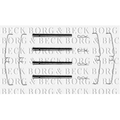Photo Kit d'accessoires, plaquette de frein BORG & BECK BBK1068