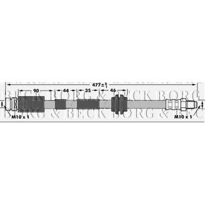 Foto Tubo flexible de frenos BORG & BECK BBH6985