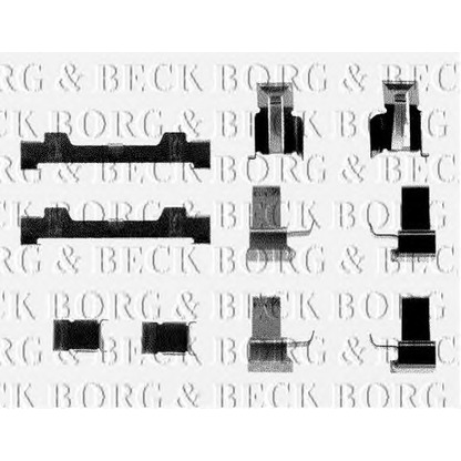 Photo Kit d'accessoires, plaquette de frein BORG & BECK BBK1166