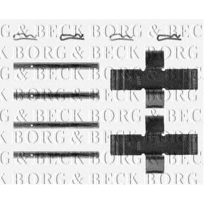 Photo Kit d'accessoires, plaquette de frein BORG & BECK BBK1181