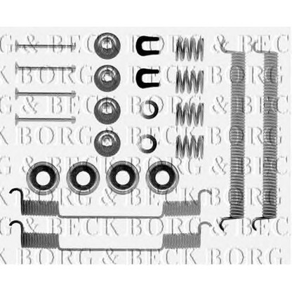 Zdjęcie Zestaw dodatków, szczęki hamulcowe BORG & BECK BBK6065