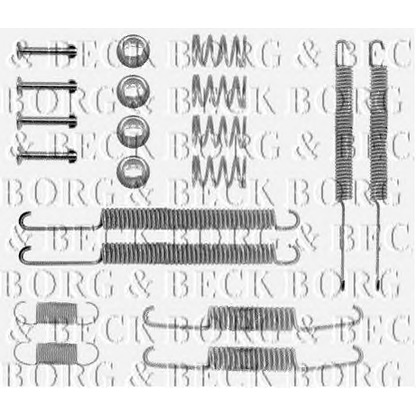 Photo Accessory Kit, brake shoes BORG & BECK BBK6123