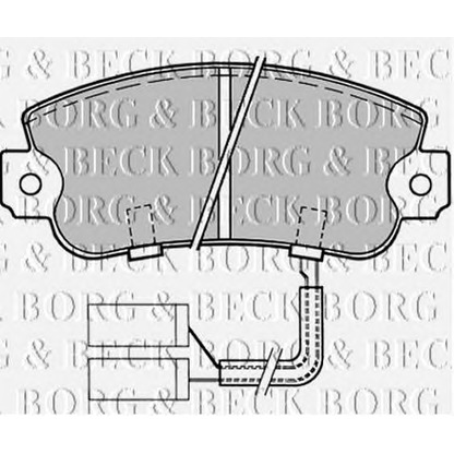 Фото Комплект тормозных колодок, дисковый тормоз BORG & BECK BBP1023