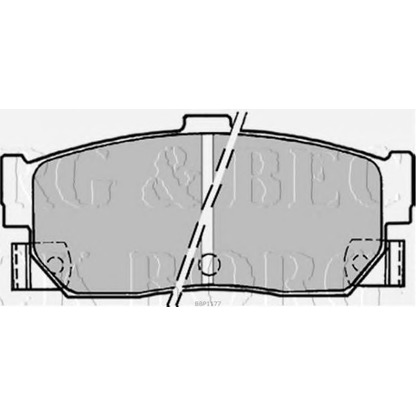 Photo Brake Pad Set, disc brake BORG & BECK BBP1177