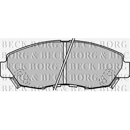 Photo Kit de plaquettes de frein, frein à disque BORG & BECK BBP1187