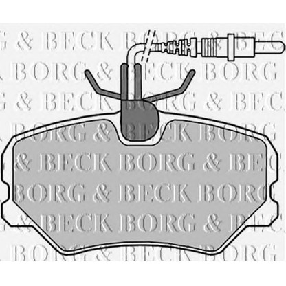 Photo Kit de plaquettes de frein, frein à disque BORG & BECK BBP1346