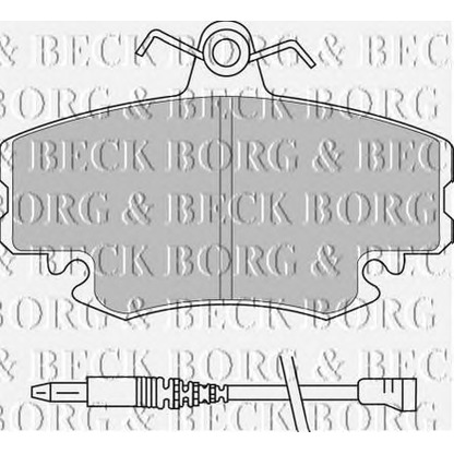 Photo Kit de plaquettes de frein, frein à disque BORG & BECK BBP1397