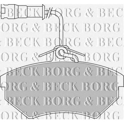 Photo Kit de plaquettes de frein, frein à disque BORG & BECK BBP1439