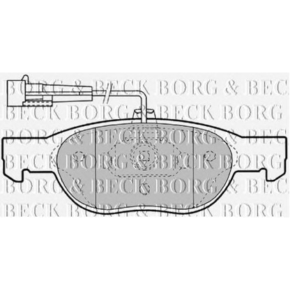 Фото Комплект тормозных колодок, дисковый тормоз BORG & BECK BBP1557