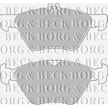 Photo Brake Pad Set, disc brake BORG & BECK BBP1564