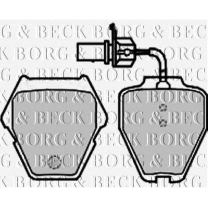 Фото Комплект тормозных колодок, дисковый тормоз BORG & BECK BBP2198