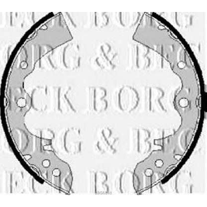 Photo Brake Shoe BORG & BECK BBS6161