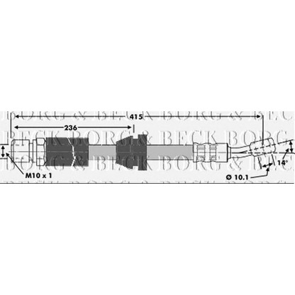 Zdjęcie Przewód hamulcowy elastyczny BORG & BECK BBH6943
