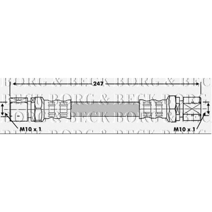 Фото Тормозной шланг BORG & BECK BBH6945