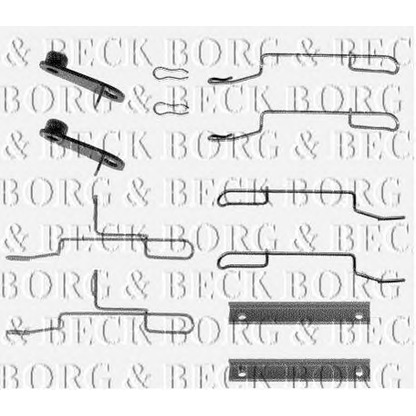 Foto Kit accessori, Pastiglia freno/Materiale d'attrito BORG & BECK BBK1020