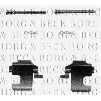 Photo Kit d'accessoires, plaquette de frein BORG & BECK BBK1029