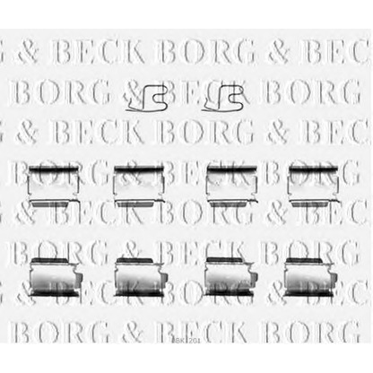 Foto Kit accessori, Pastiglia freno/Materiale d'attrito BORG & BECK BBK1201