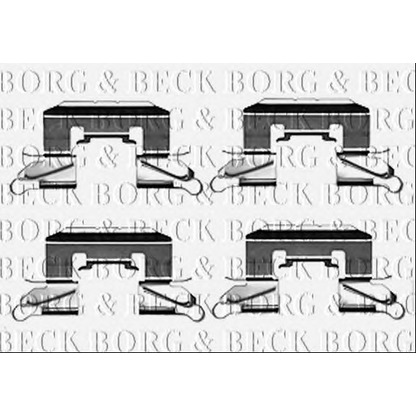 Photo Kit d'accessoires, plaquette de frein BORG & BECK BBK1212
