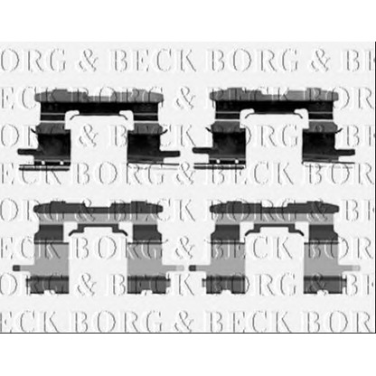 Photo Kit d'accessoires, plaquette de frein BORG & BECK BBK1216