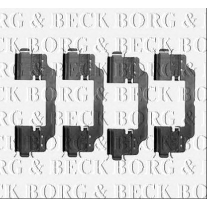 Photo Kit d'accessoires, plaquette de frein BORG & BECK BBK1217