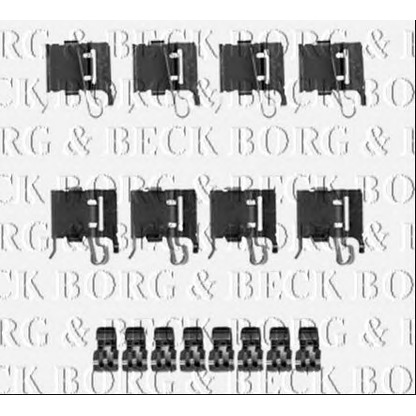 Foto Kit accessori, Pastiglia freno/Materiale d'attrito BORG & BECK BBK1225