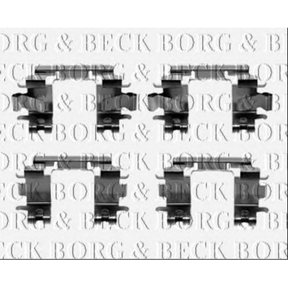 Photo Kit d'accessoires, plaquette de frein BORG & BECK BBK1344