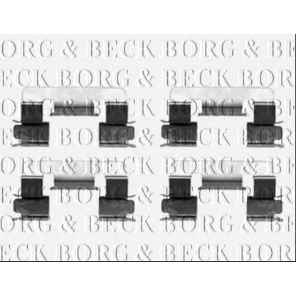 Photo Kit d'accessoires, plaquette de frein BORG & BECK BBK1347