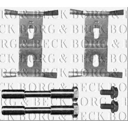 Zdjęcie Zestaw dodatków, okładzina hamulcowa BORG & BECK BBK1419