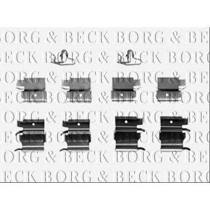 Photo Kit d'accessoires, plaquette de frein BORG & BECK BBK1469