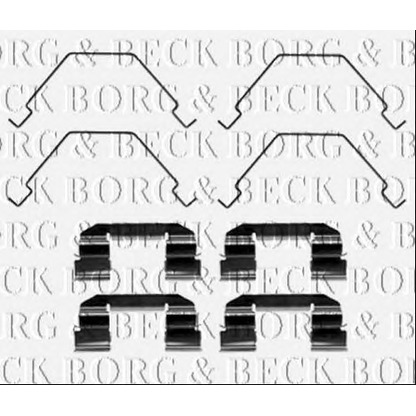 Photo Accessory Kit, brake pad BORG & BECK BBK1470