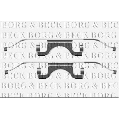 Photo Kit d'accessoires, plaquette de frein BORG & BECK BBK1492