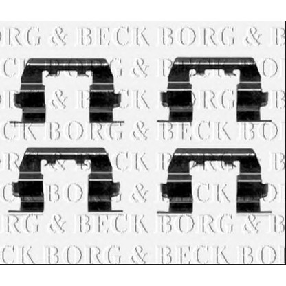 Photo Kit d'accessoires, plaquette de frein BORG & BECK BBK1535
