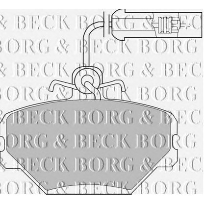 Zdjęcie Zestaw klocków hamulcowych, hamulce tarczowe BORG & BECK BBP1086