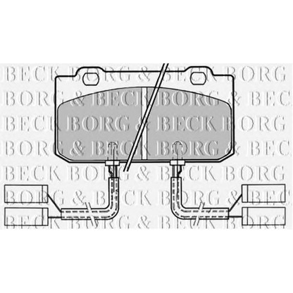 Photo Kit de plaquettes de frein, frein à disque BORG & BECK BBP1154