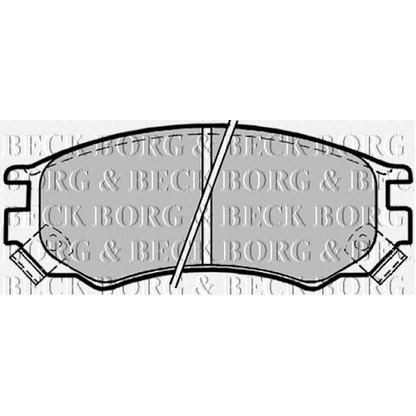 Фото Комплект тормозных колодок, дисковый тормоз BORG & BECK BBP1156