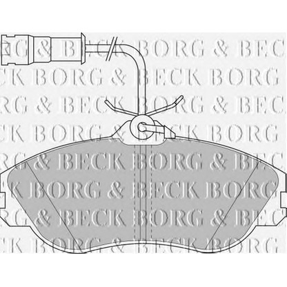 Фото Комплект тормозных колодок, дисковый тормоз BORG & BECK BBP1324